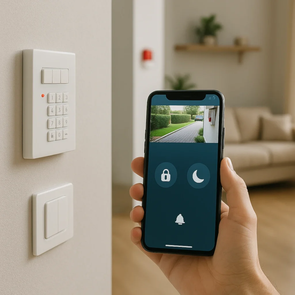 Sterowanie alarmem do domu jednorodzinnego z aplikacji, podgląd kamery i szybkie uzbrajanie stref