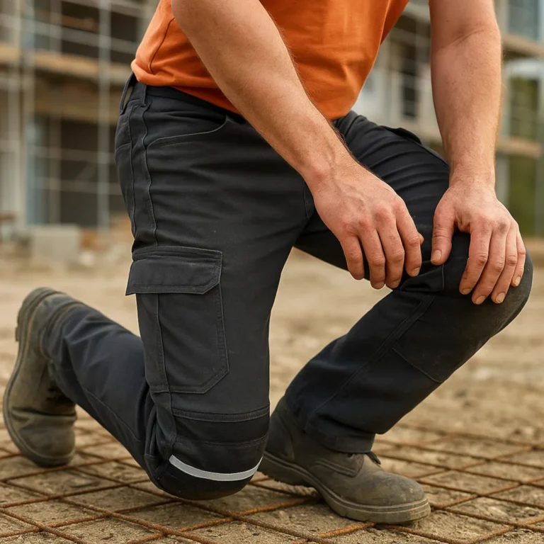 Spodnie robocze męskie na budowie – realne wzmocnienia i nakolanniki