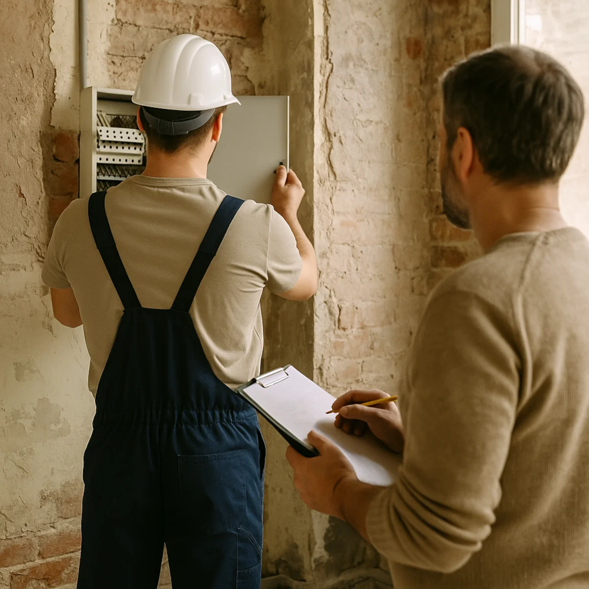 Nadzór nad pracą elektryka przy remoncie mieszkania i kontroli robocizny