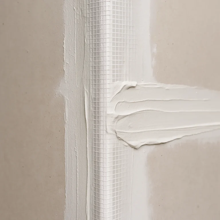 Taśma zbrojąca do narożników na płycie g-k z nałożoną masą szpachlową