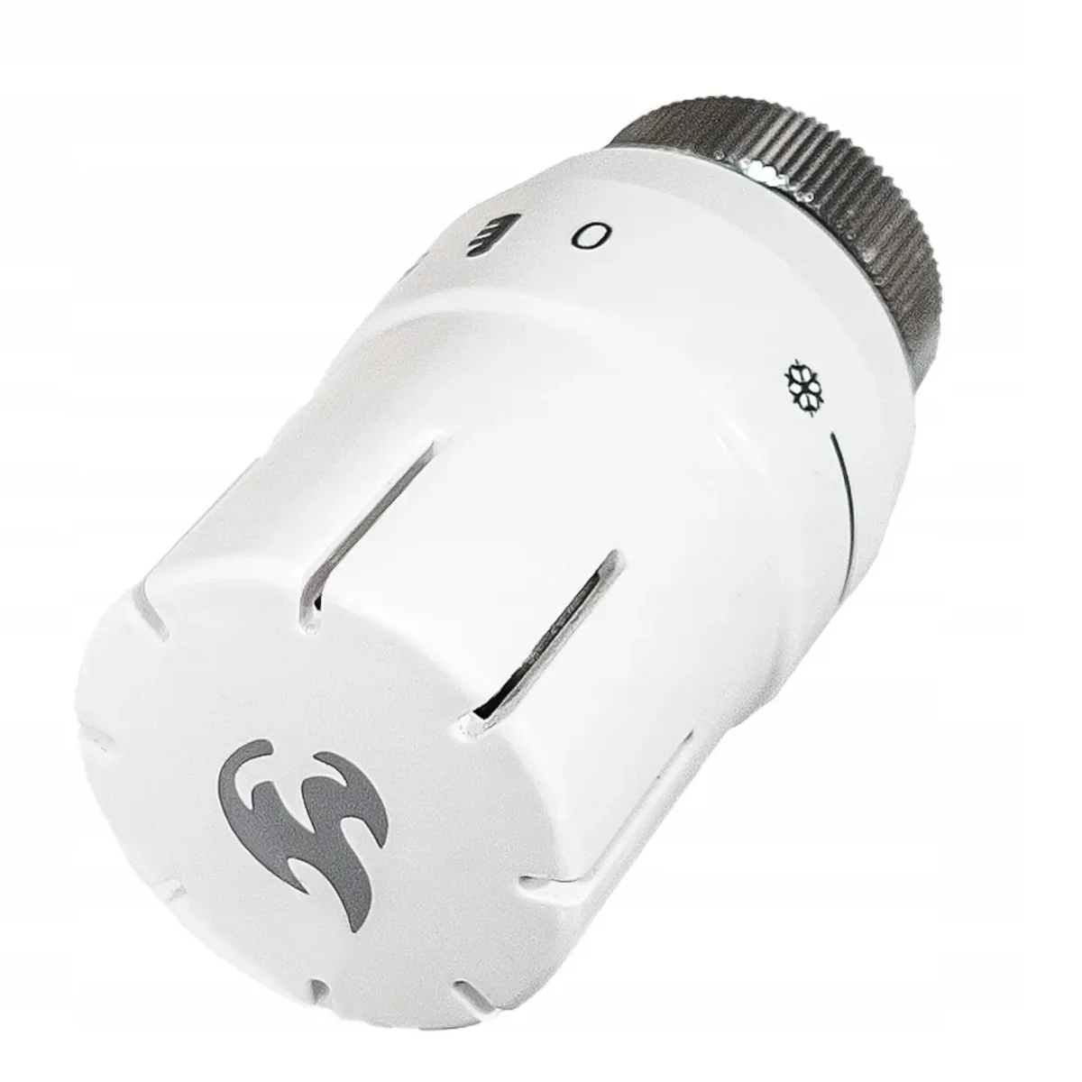 Głowica termostatyczna do grzejnika biała z regulacją temperatury