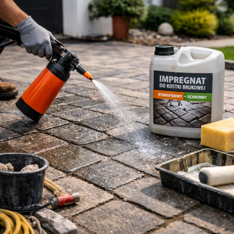 Jak skutecznie zabezpieczyć kostkę przed mrozem – impregnacja kostki brukowej opryskiwaczem na podjeździe