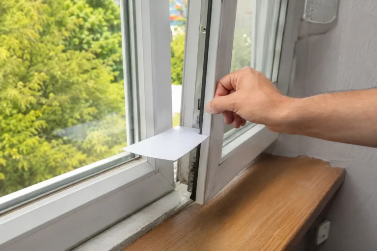 Sprawdzanie szczelności okna PVC za pomocą kartki papieru